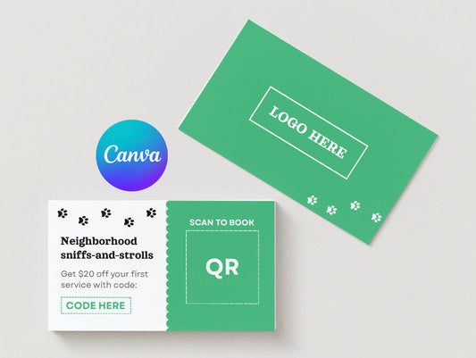 Pet Sitting Business Card - Canva Template/Digital Download