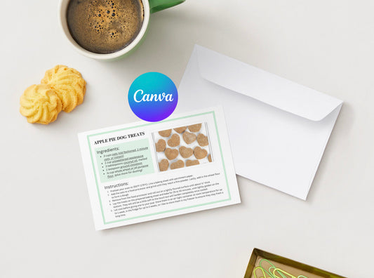 Dog Treat Recipe Card Insert Template